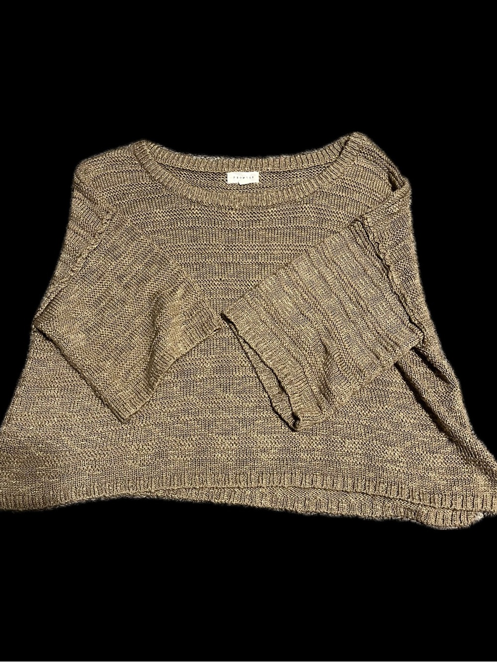 Promesa Scoop Neck Knit Sweater - Taupe